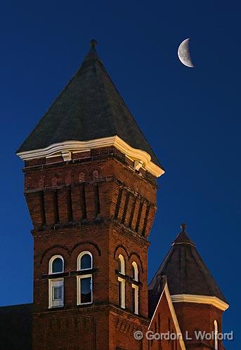 Moon Over Steeples_07690-8.jpg - Photographed at Smiths Falls, Ontario, Canada.